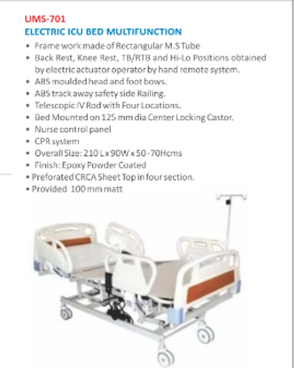 Unisearch Medicare Multifunction Electric ICU Bed